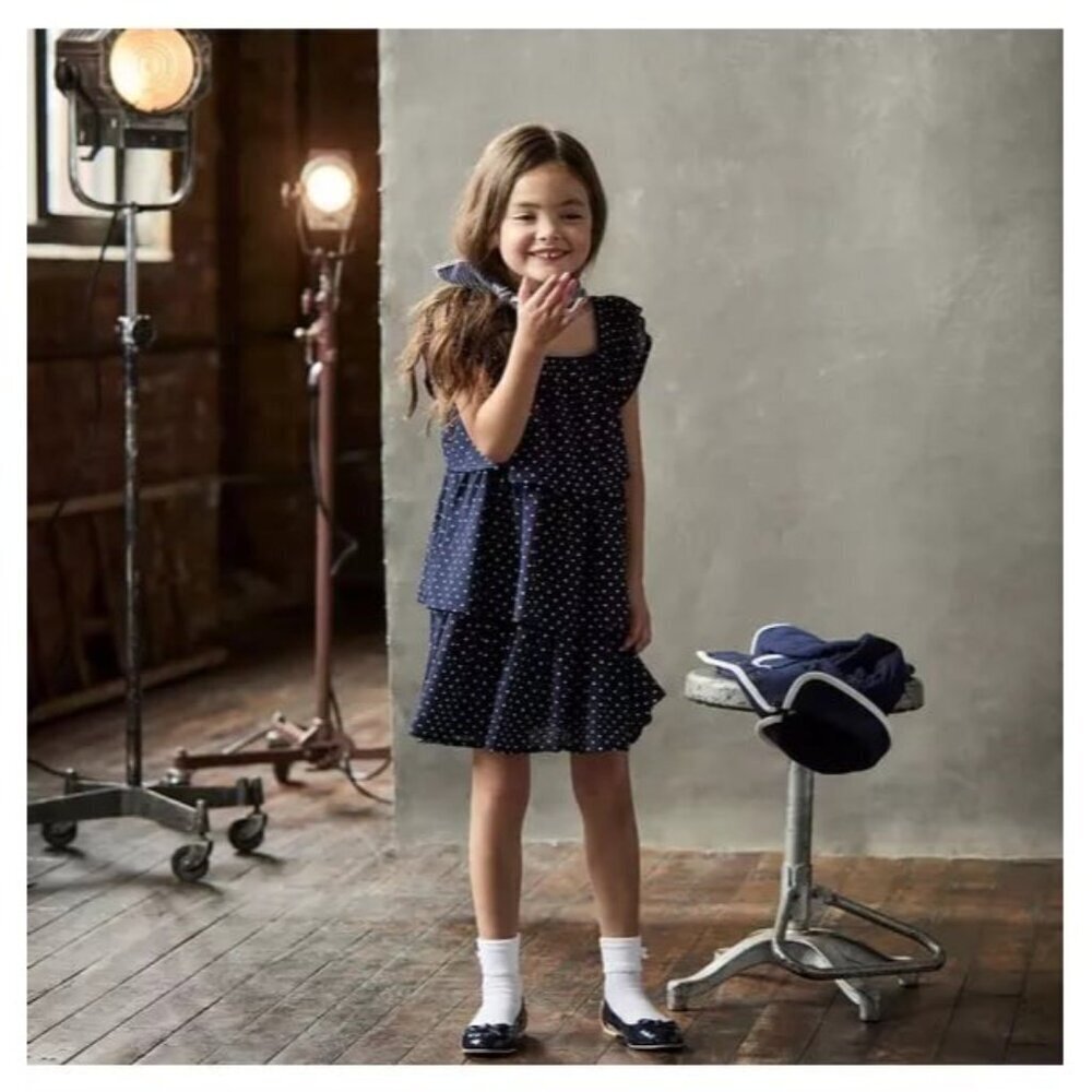 Janie and Jack polka dot tiered ruffle dress 5